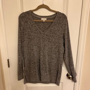 LUCKY BRAND cloud jersey grey v-neck tunic sweater. Size Small